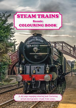 Steam Trains Colouring Book Cover | Ponteland Print & Publishing