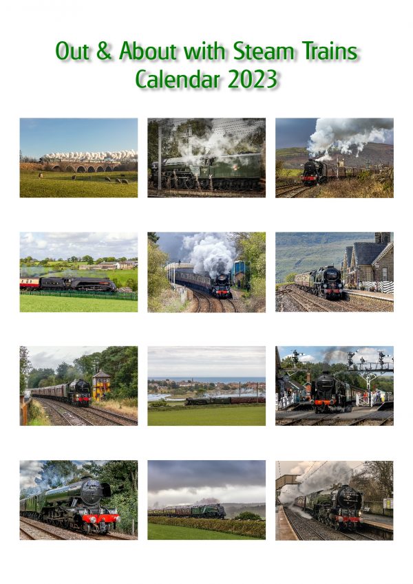 OUT & ABOUT WITH STEAM TRAIN CALENDAR 2023 PHOTO SHEET