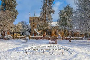 St. Mary's and Ponteland Village Green in the Snow-4464