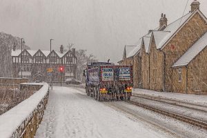 Thompsons Tipper Truck during a Snow Shower in Ponteland-4