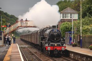 45690 Leander Hadrian Steam Train at Prudhoe Station-3020 Print or Canvas