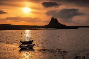 Holy Island Sunrise Silhouette-6785 Canvas and Print | Ponteland Print & Publishing