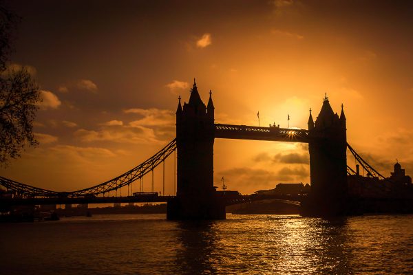 Tower Bridge Sunrise, London -1059 Canvas and Print