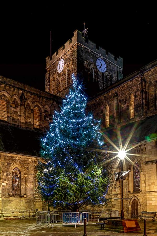 Hexham Abbey Christmas Tree Christmas Card-8813