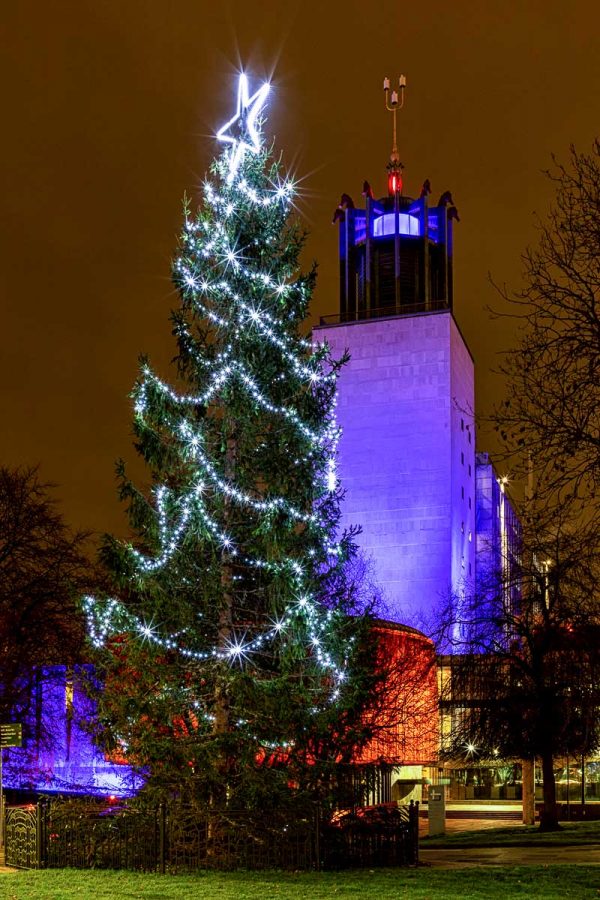 Newcastle Civic Centre Christmas Tree Christmas Card-9117