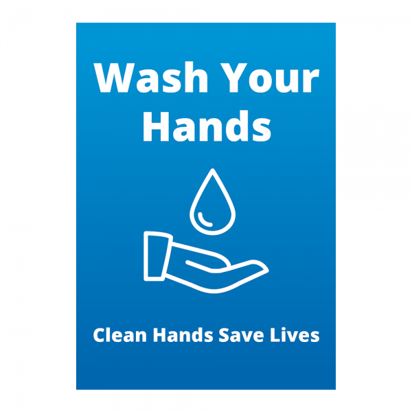 Covid 19 Wash Your Hands Sign from Ponteland Print